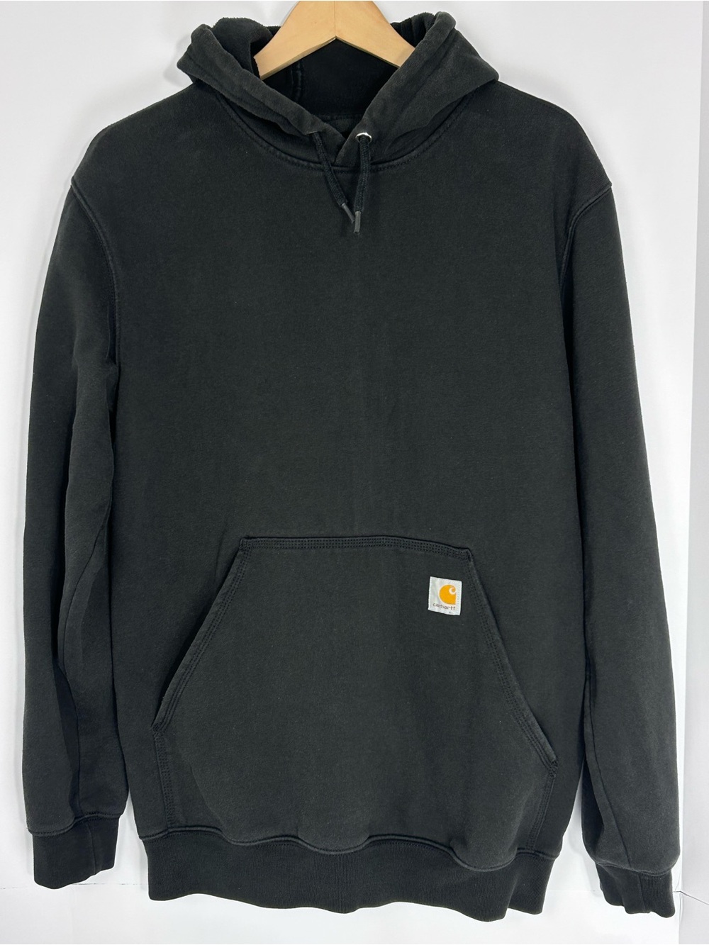 Carhartt K288 Black Loose Fit Logo Sleeve Hoodie Men’s Medium